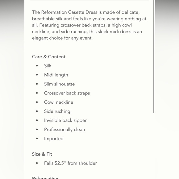 Reformation cassette silk dress - Picture 10 of 15